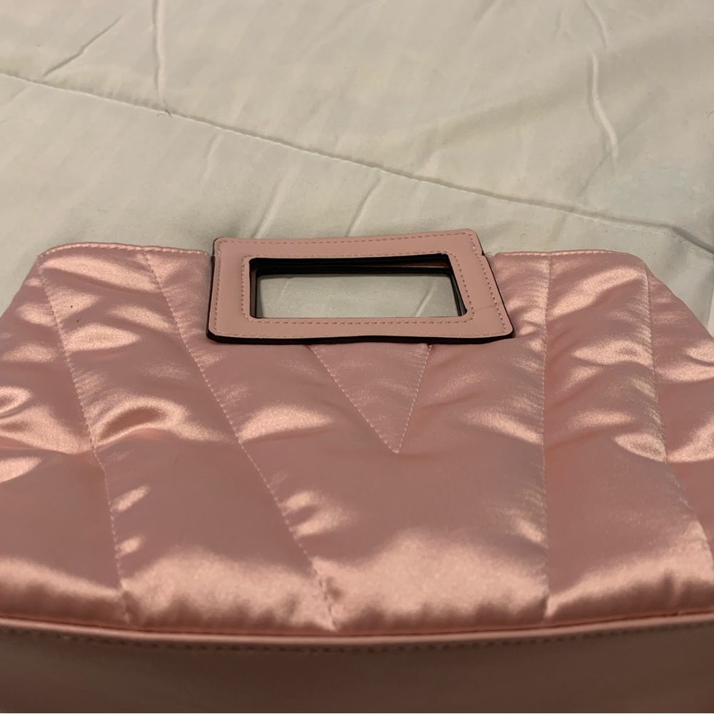 Victoria's Secret Pink Satin Quilted Clutch